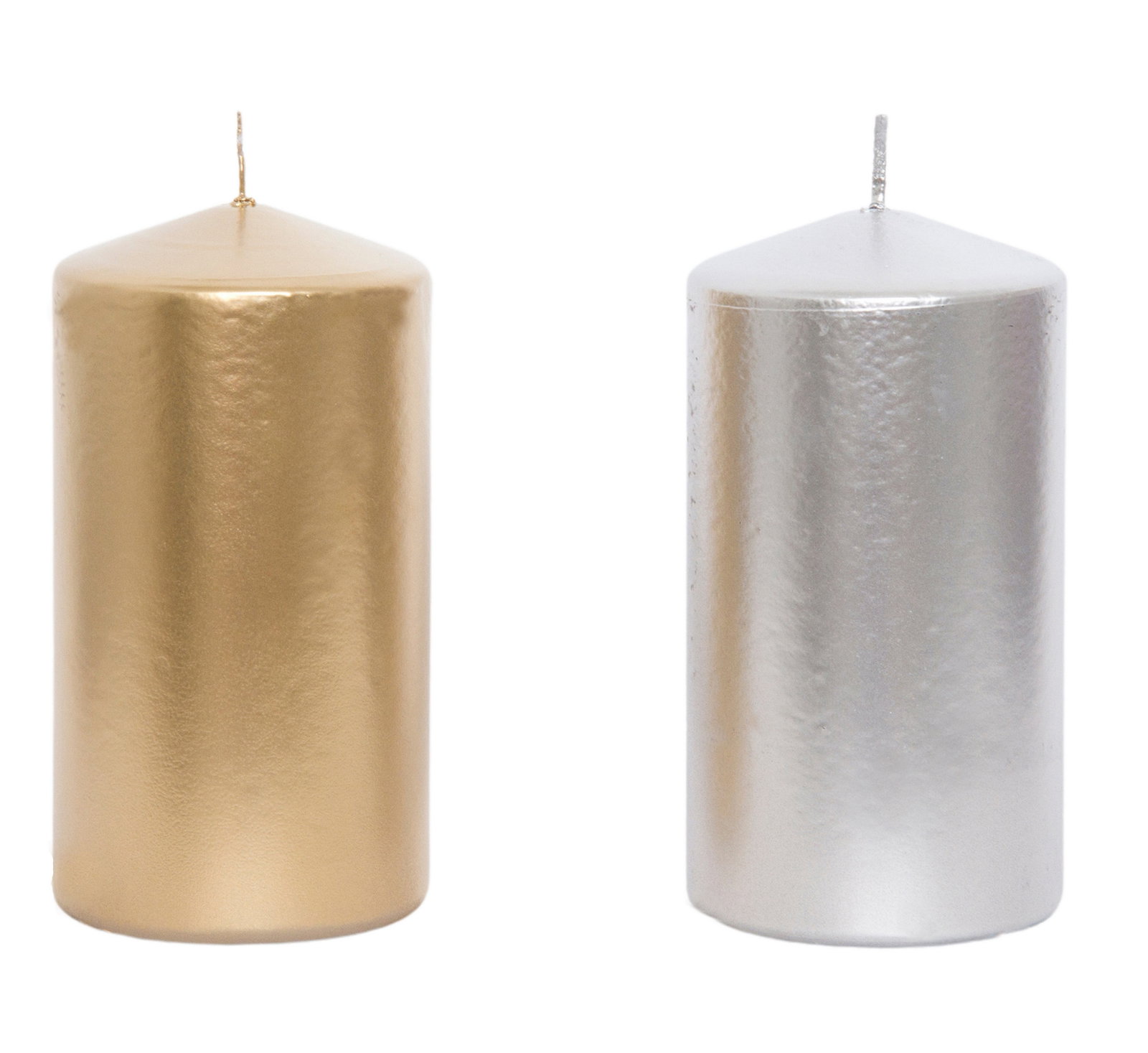 Plamty® Svati Gold Silver pillar candle wholesale